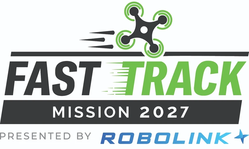 Logo de Fast Track, Mission 2027, presentado por Robolink